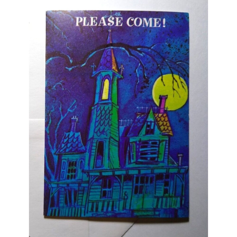 Haunted House Halloween Party Invitation Greeting Card Vintage Party Norcross